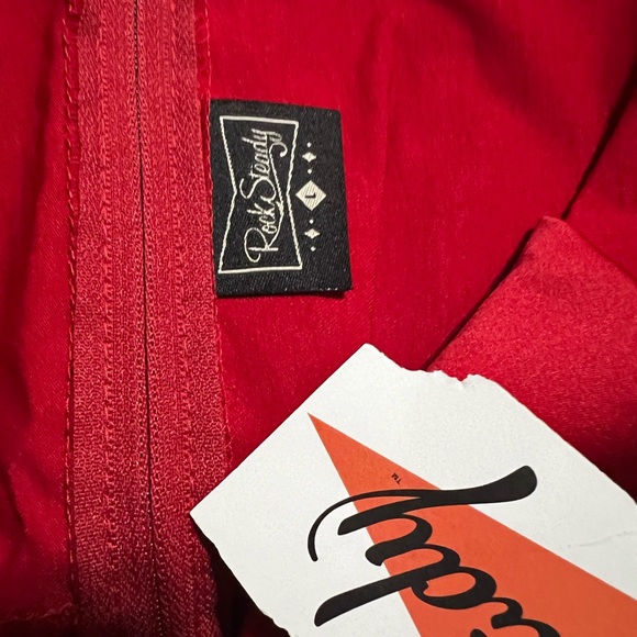 Steady Cats Meow Dress in Red - Picture 2 of 2